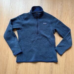 Patagonia Pullover Small Blue Better Sweater Half Zip Fleece Sweatshirt